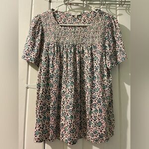 Lucky Brand smocked top-small NWOT